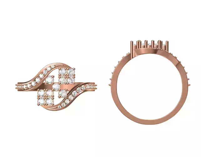 Wedding Engagement Women Ring STL JCD Details