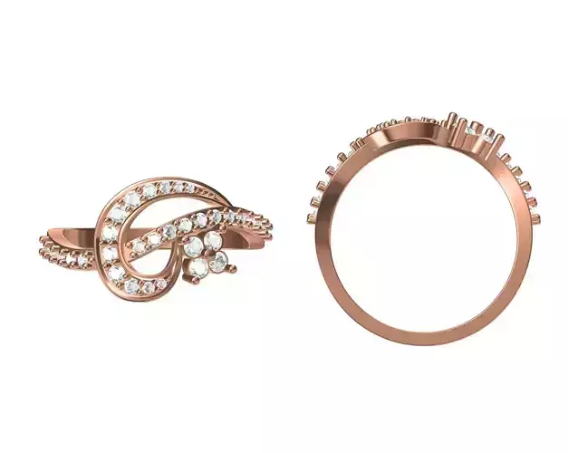 Wedding Engagement Women Ring STL JCD Details