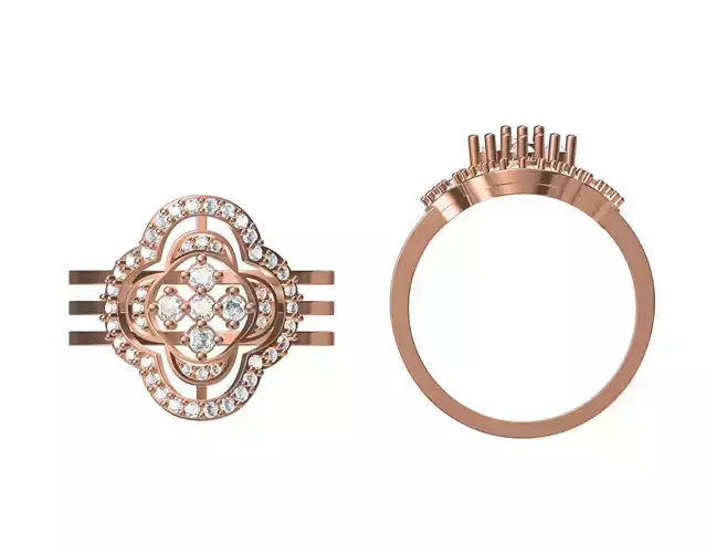 Wedding Engagement Women Ring STL JCD Details