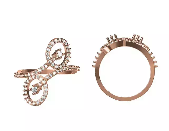 Wedding Engagement Women Ring STL JCD Details