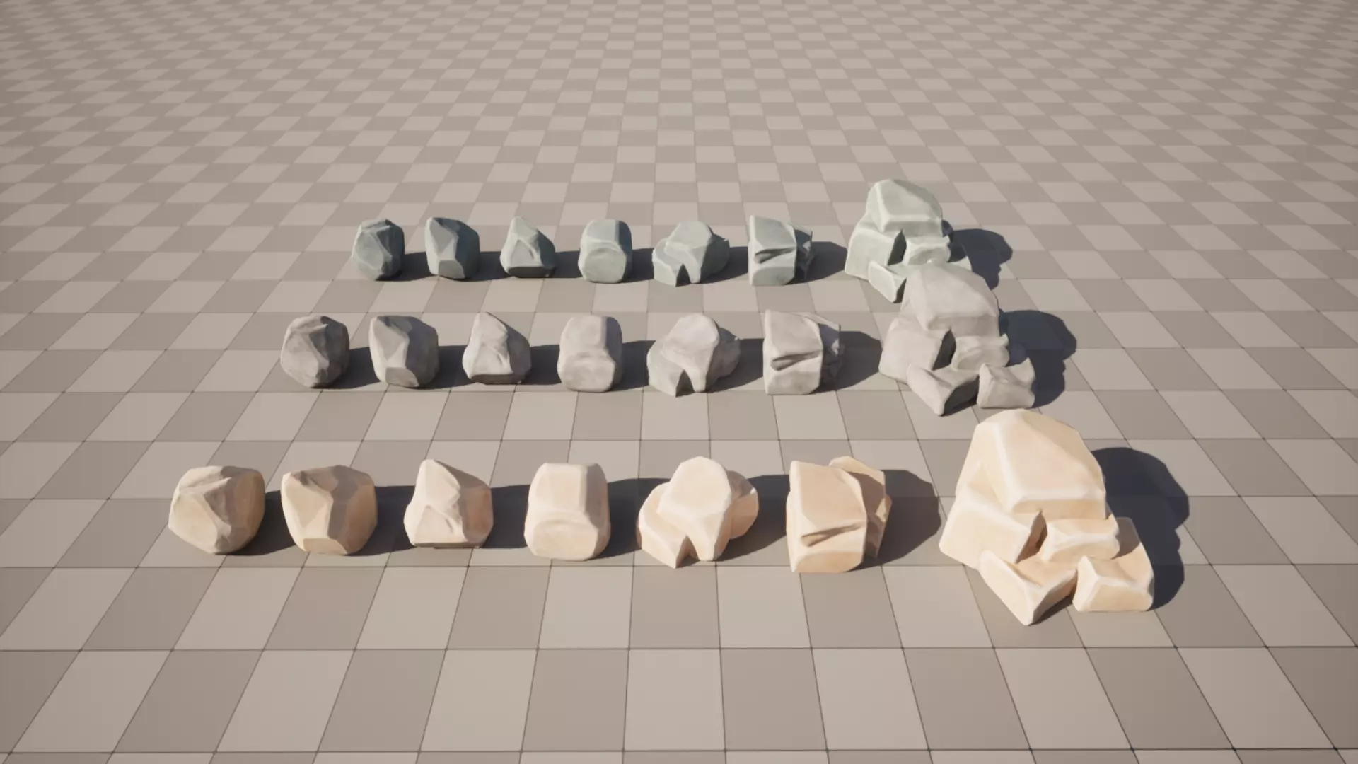 Stylized Hand Painted Rock Low-poly 3D model_0