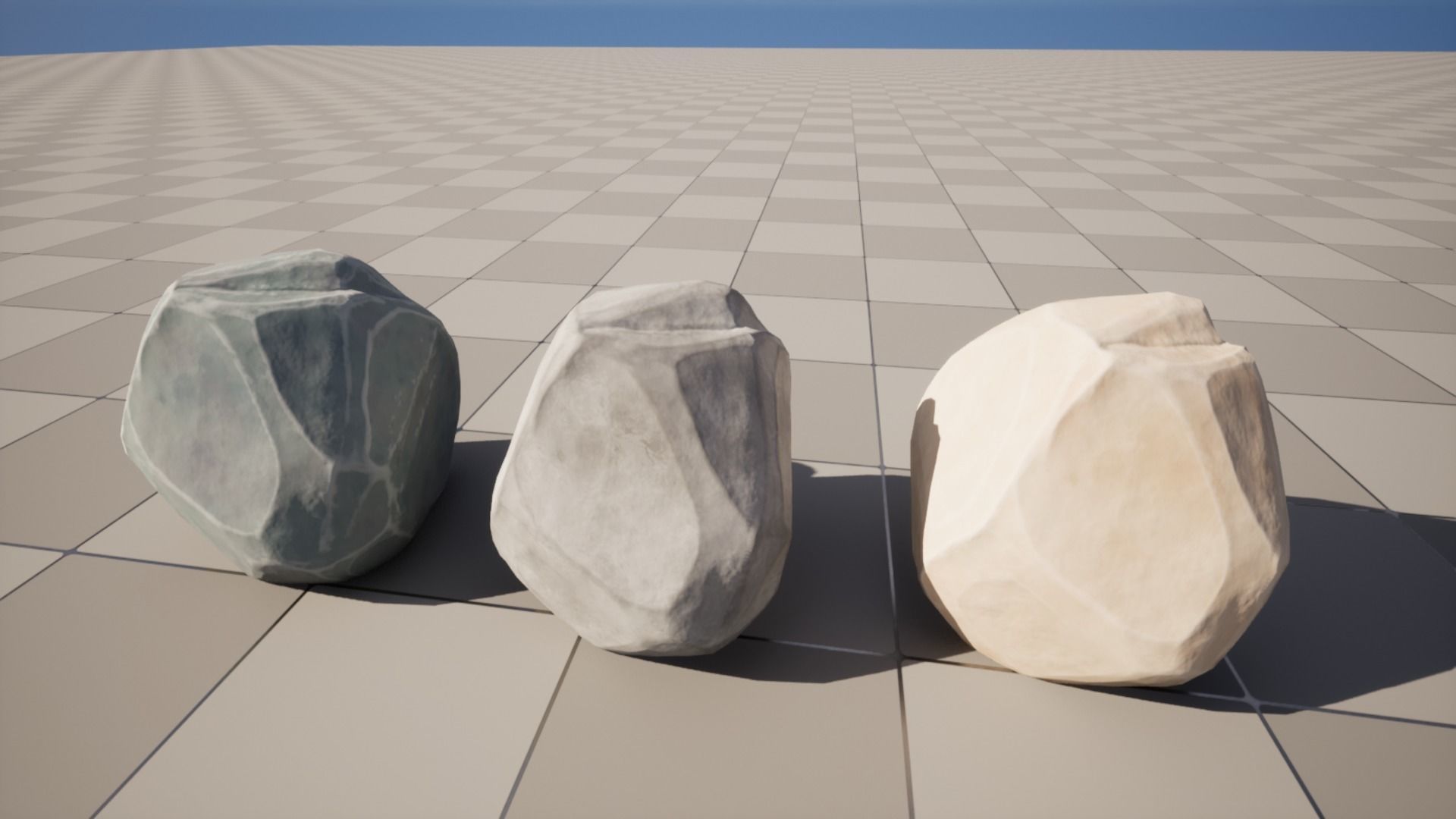 Stylized Hand Painted Rock Low-poly 3D model_9