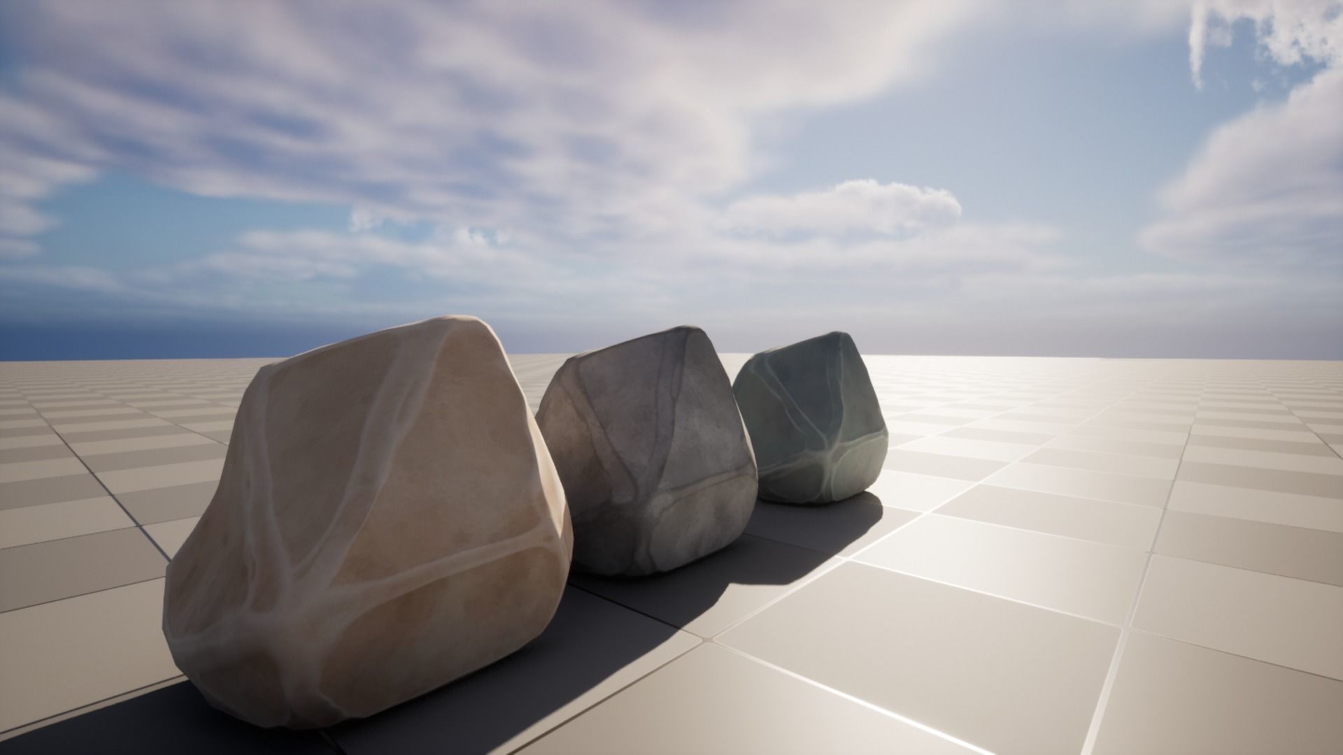 Stylized Hand Painted Rock Low-poly 3D model_7