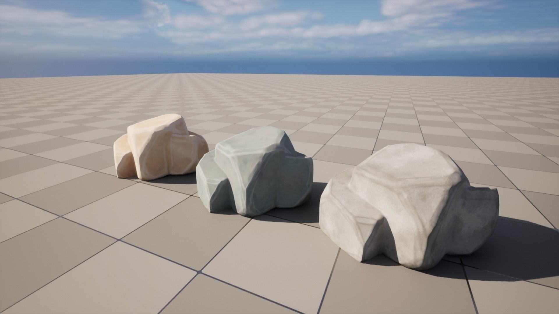 Stylized Hand Painted Rock Low-poly 3D model_5