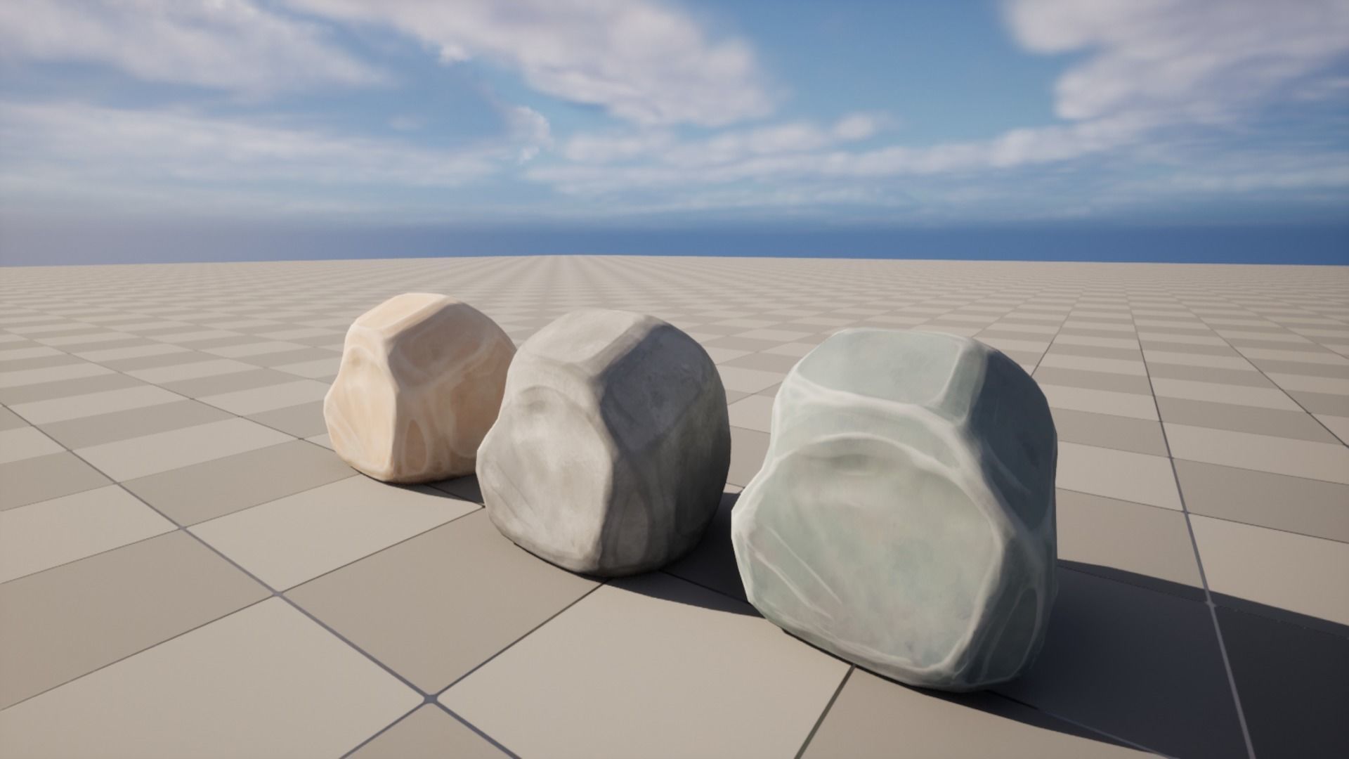 Stylized Hand Painted Rock Low-poly 3D model_6