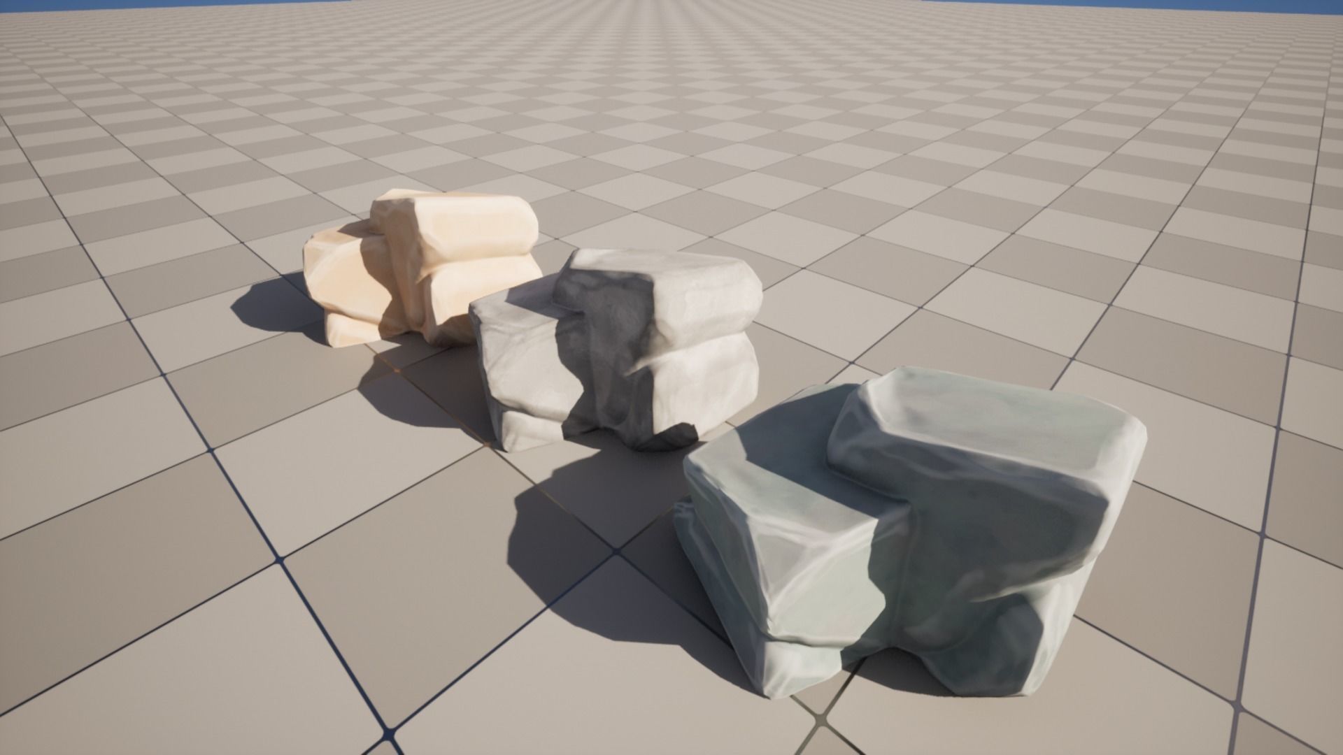 Stylized Hand Painted Rock Low-poly 3D model_4
