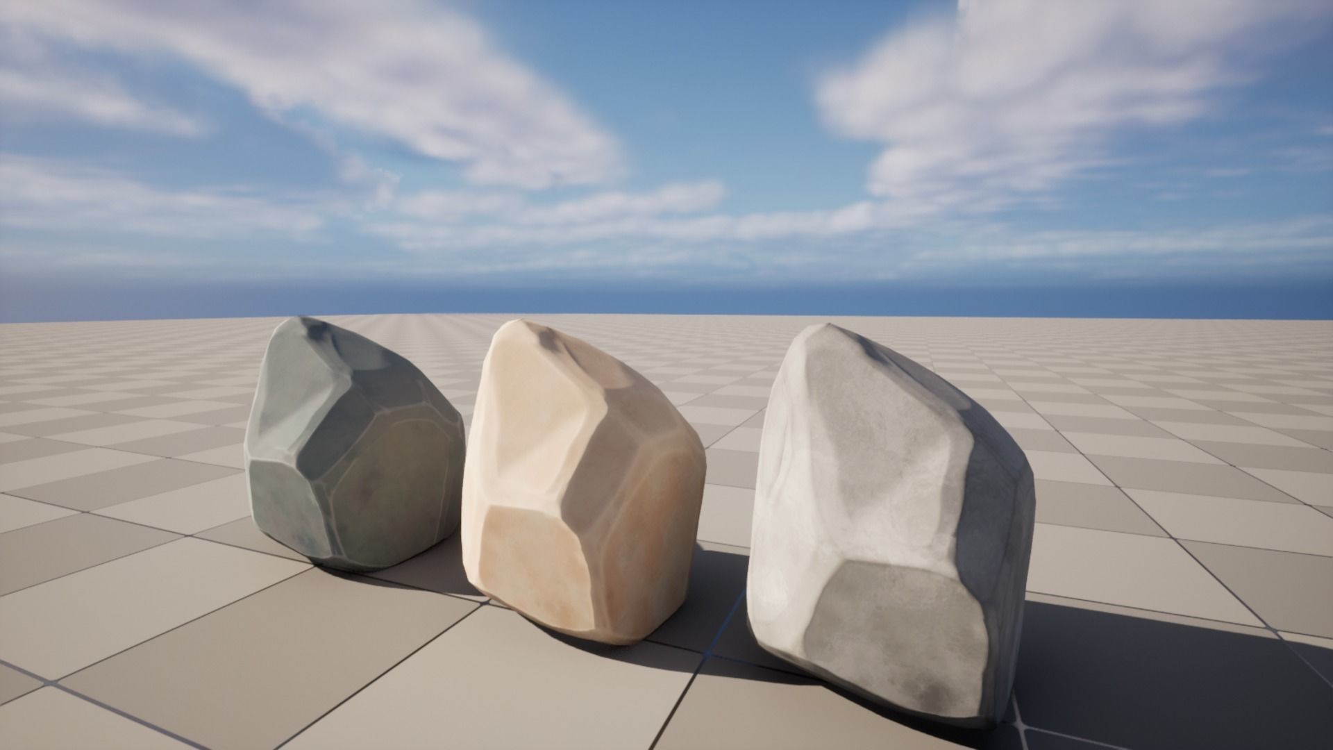 Stylized Hand Painted Rock Low-poly 3D model_8