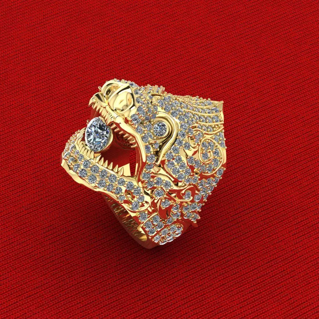 Hanuman Diamond Ring  3D print model_0