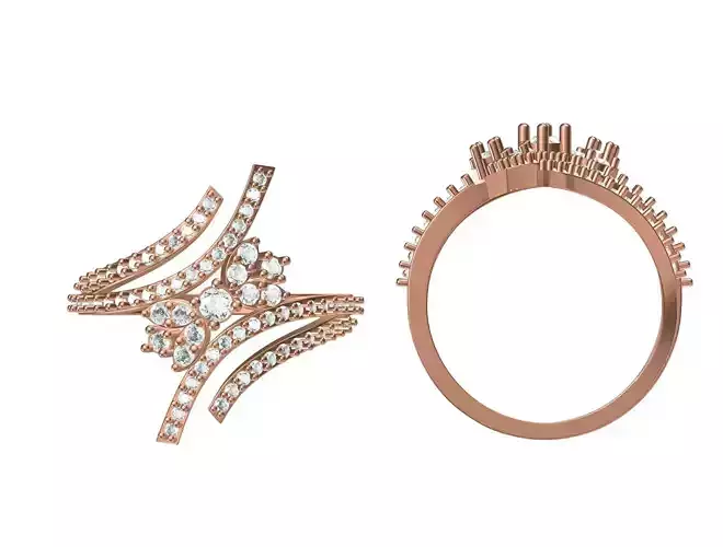 Wedding Engagement Women Ring STL JCD Details