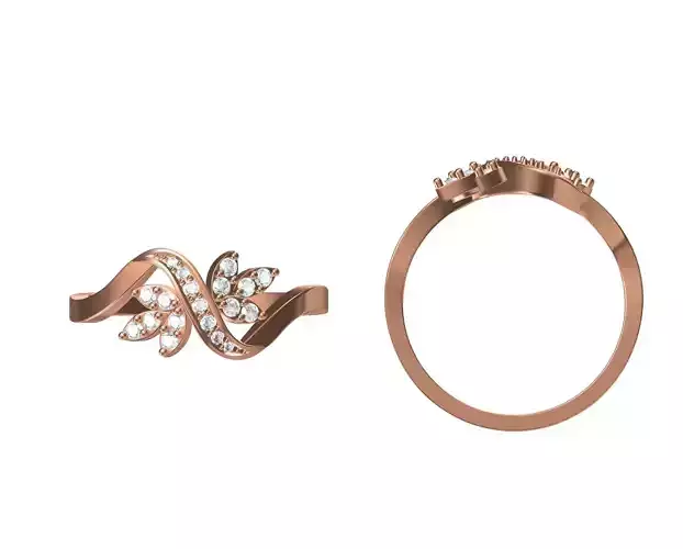 Wedding Engagement Women Ring STL JCD Details