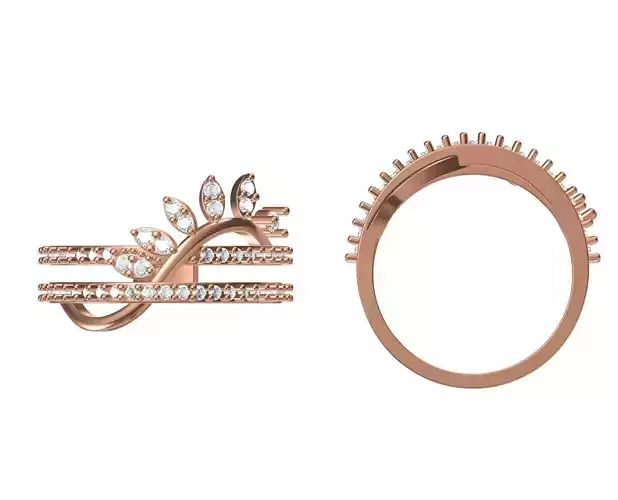 Wedding Engagement Women Ring STL JCD Details