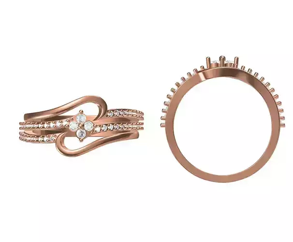 Wedding Engagement Women Ring STL JCD Details