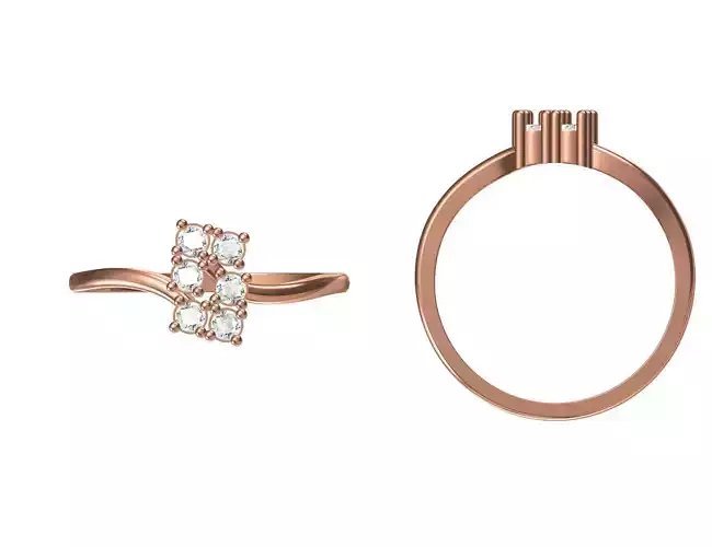 Wedding Engagement Women Ring STL JCD Details