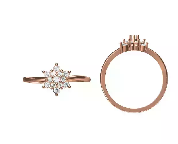 Wedding Engagement Women Ring STL JCD Details