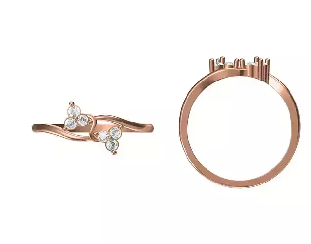 Wedding Engagement Women Ring STL JCD Details