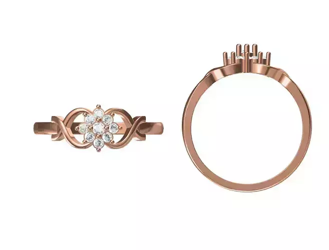 Wedding Engagement Women Ring STL JCD Details