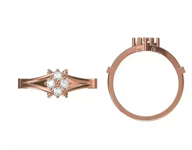 Wedding Engagement Women Ring STL JCD Details