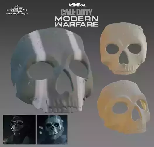 Ghost Mask Cosplay Holloween Call of Duty Modern Warfare Warzone