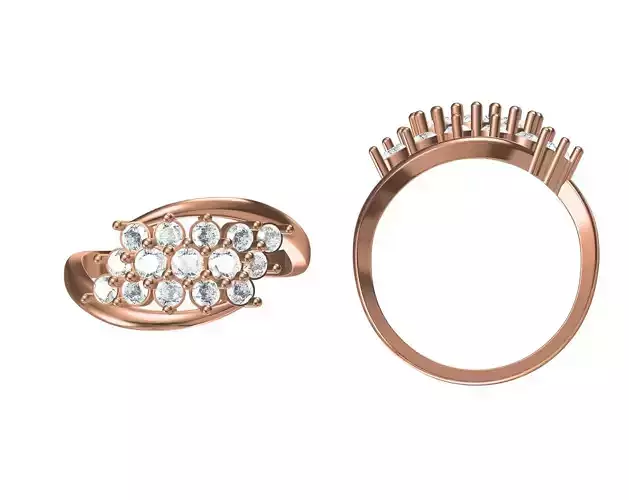 Wedding Engagement Women Ring STL JCD Details