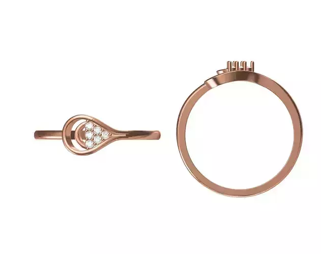 Wedding Engagement Women Ring STL JCD Details