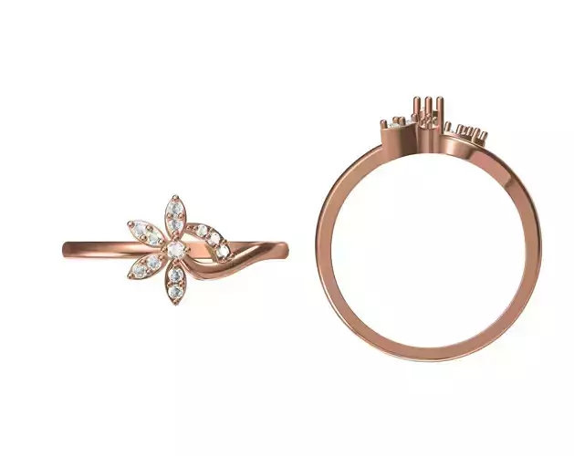 Wedding Engagement Women Ring STL JCD Details