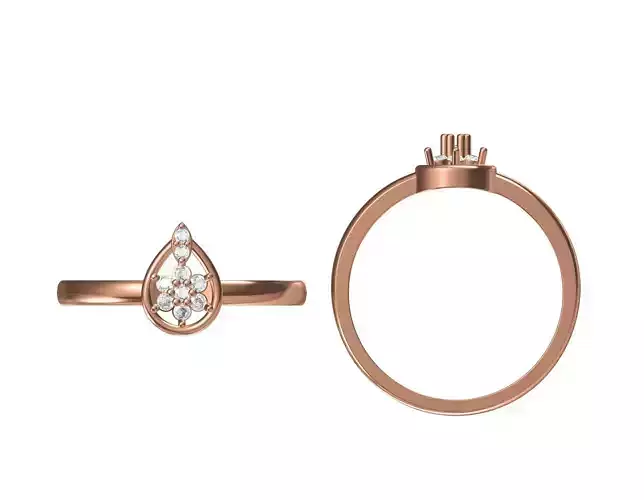 Wedding Engagement Women Ring STL JCD Details