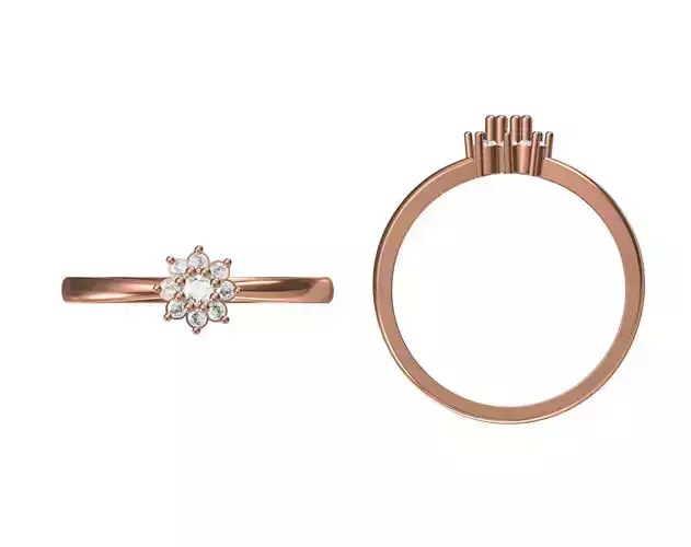 Wedding Engagement Women Ring STL JCD Details