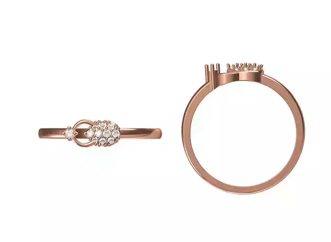 Wedding Engagement Women Ring STL JCD Details