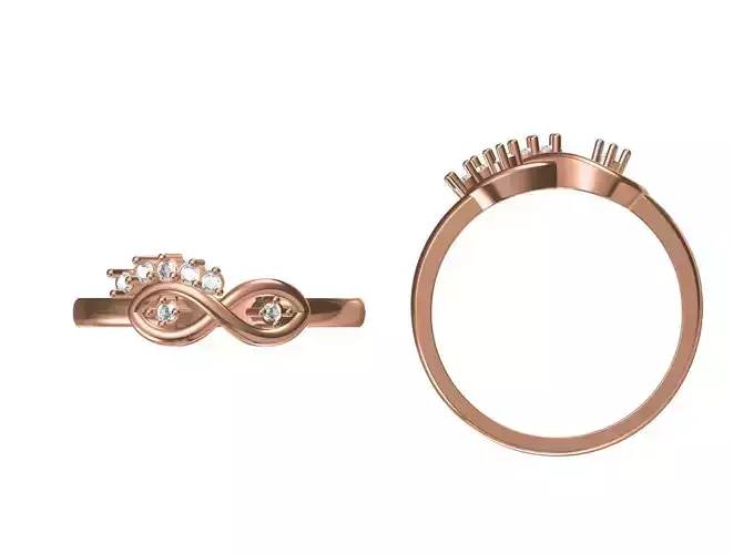 Wedding Engagement Women Ring STL JCD Details