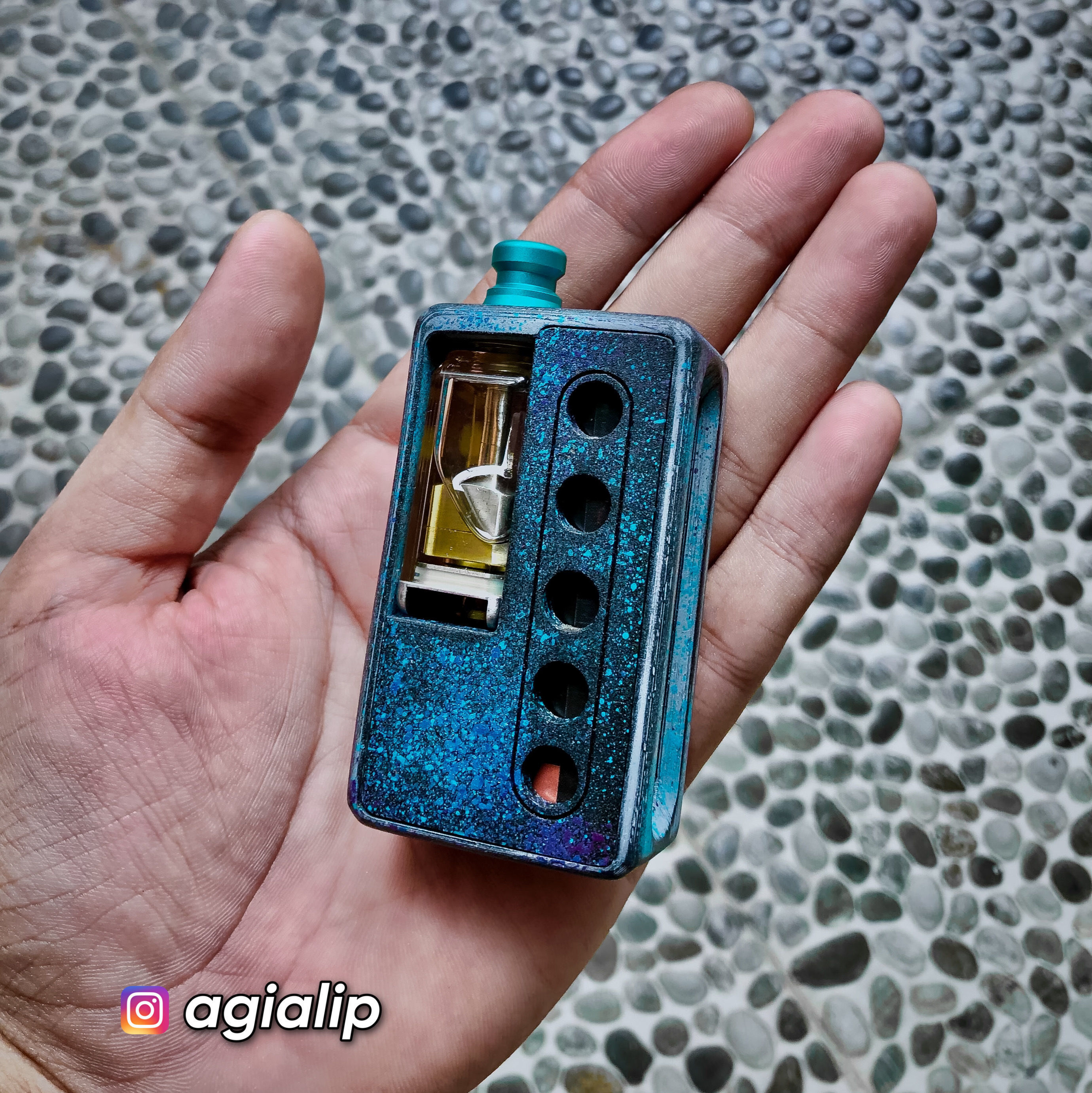 Boro Mechanical Mod square 18650 battery custom connector 3D print model_2