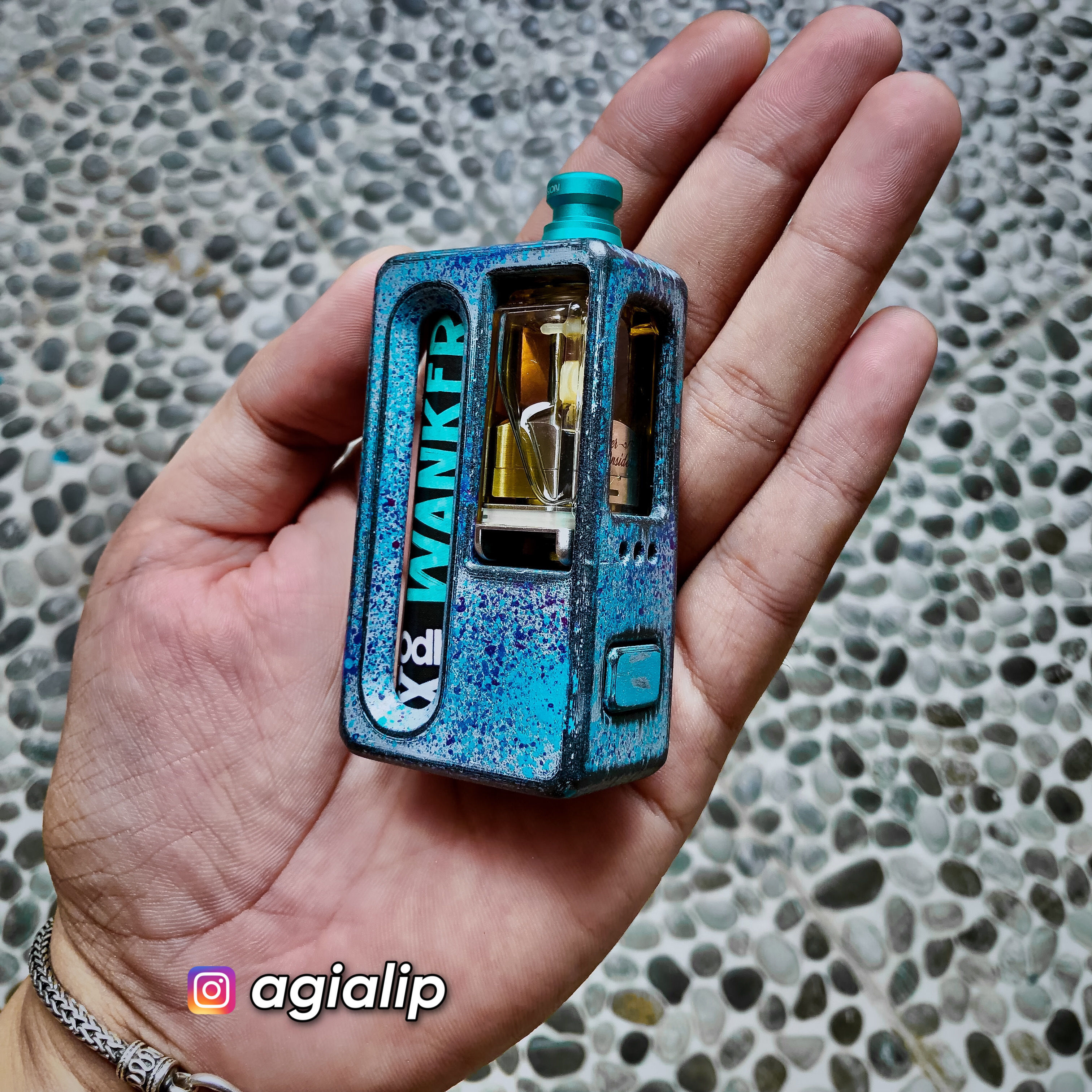 Boro Mechanical Mod square 18650 battery custom connector 3D print model_1