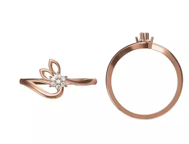 Wedding Engagement Women Ring STL JCD Details