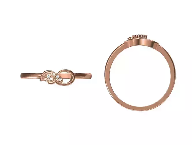 Wedding Engagement Women Ring STL JCD Details