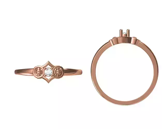 Wedding Engagement Women Ring STL JCD Details