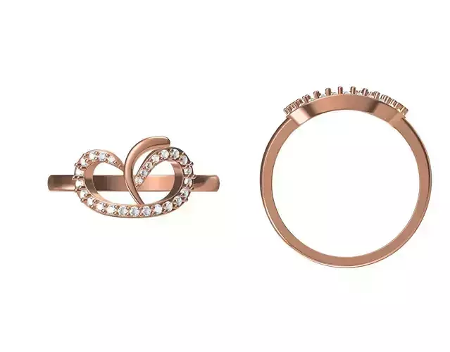 Wedding Engagement Women Ring STL JCD Details