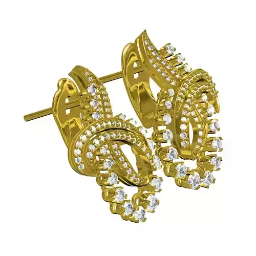 Unique Designer Latch Back Earring