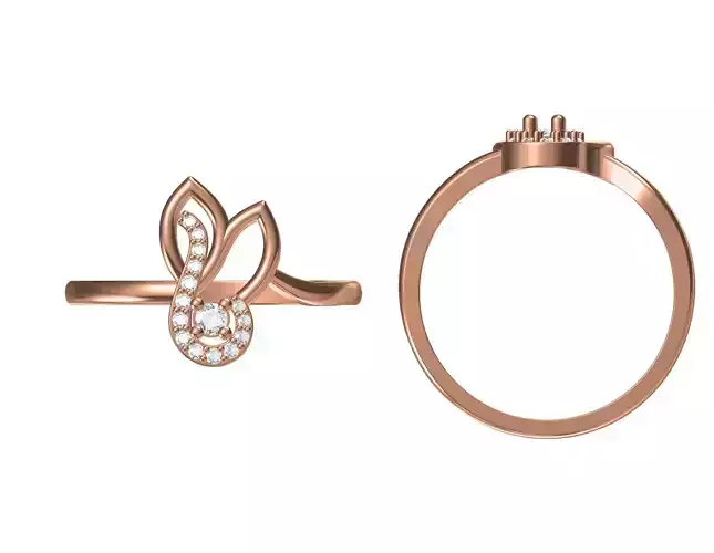 Wedding Engagement Women Ring STL JCD Details