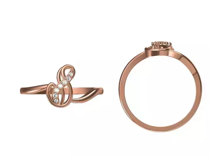 Wedding Engagement Women Ring STL JCD Details