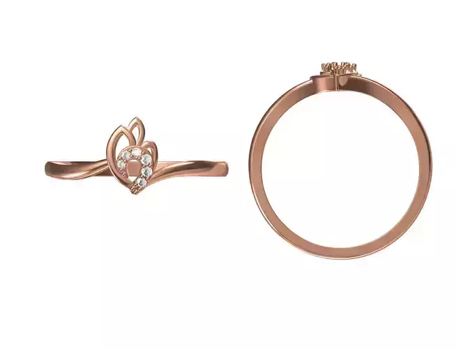 Wedding Engagement Women Ring STL JCD Details