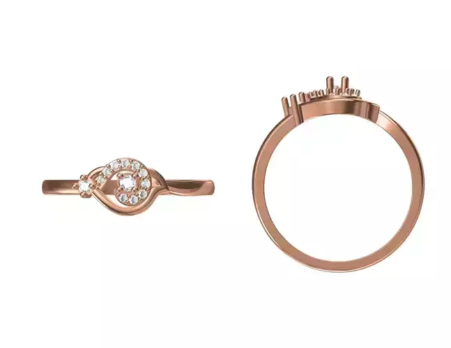 Wedding Engagement Women Ring STL JCD Details