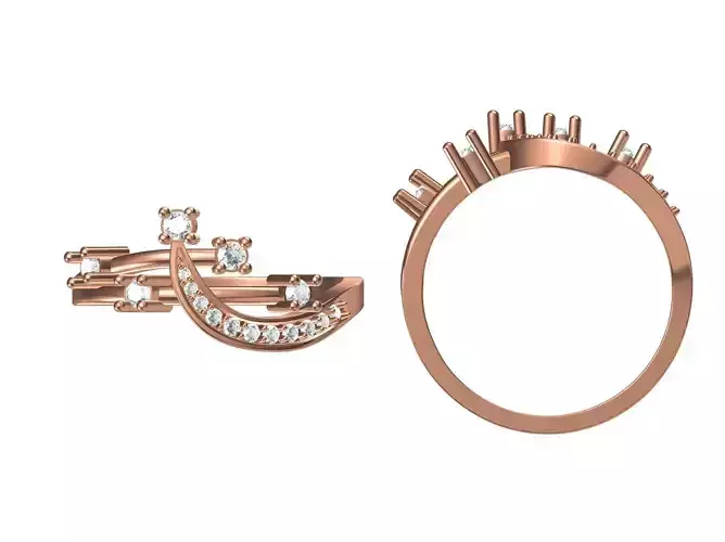 Wedding Engagement Women Ring STL JCD Details