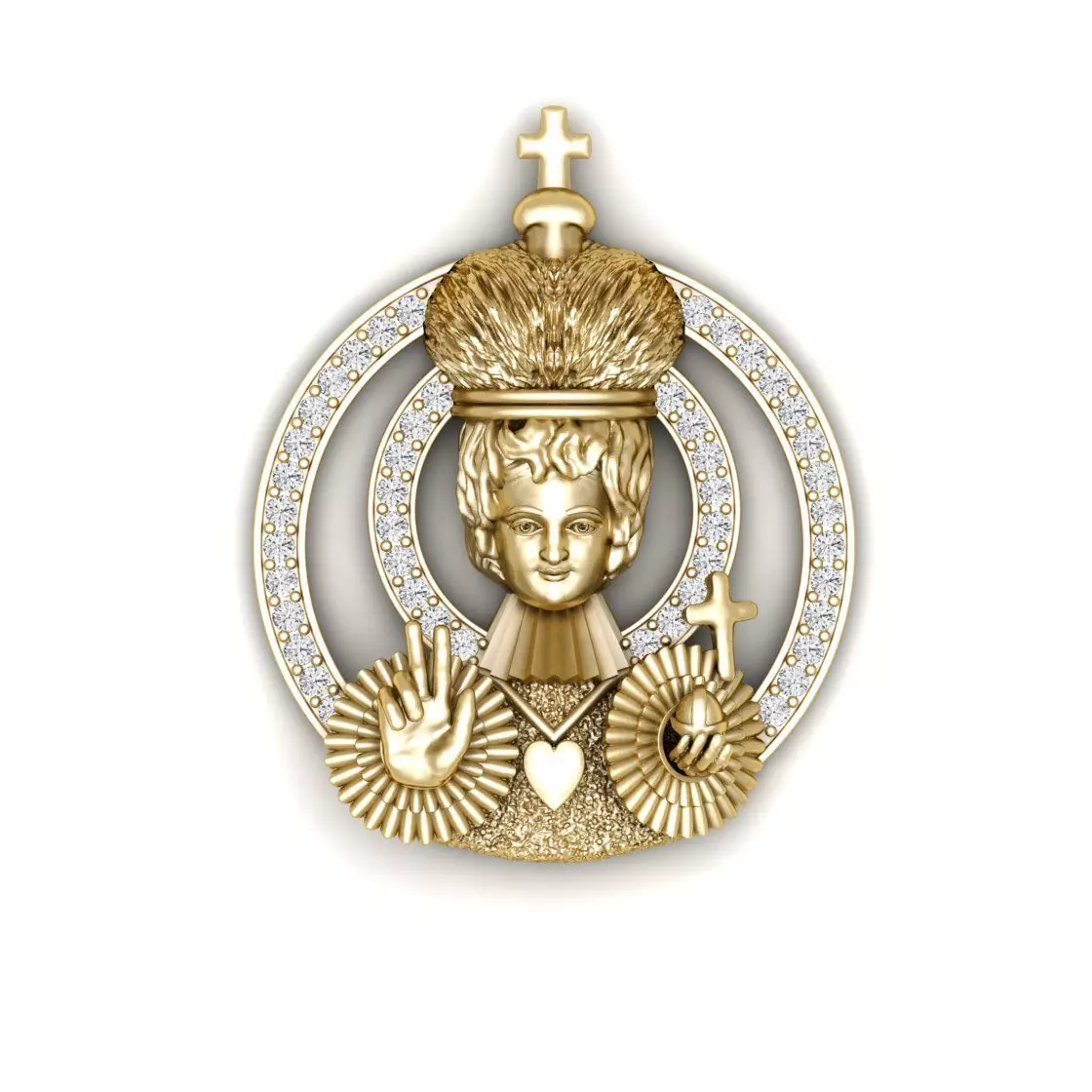 QUEEN PENDENT 3D print model_0