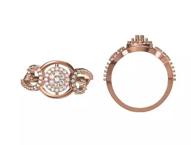 Wedding Engagement Women Ring STL JCD Details