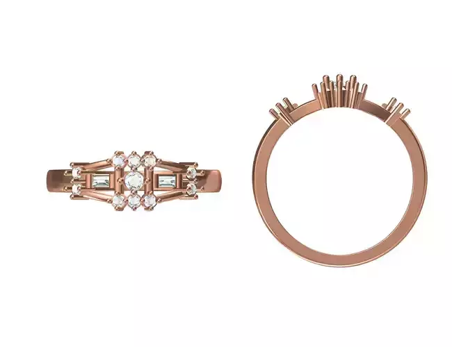 Wedding Engagement Women Ring STL JCD Details