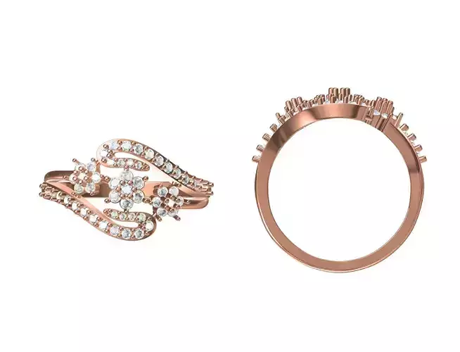 Wedding Engagement Women Ring STL JCD Details