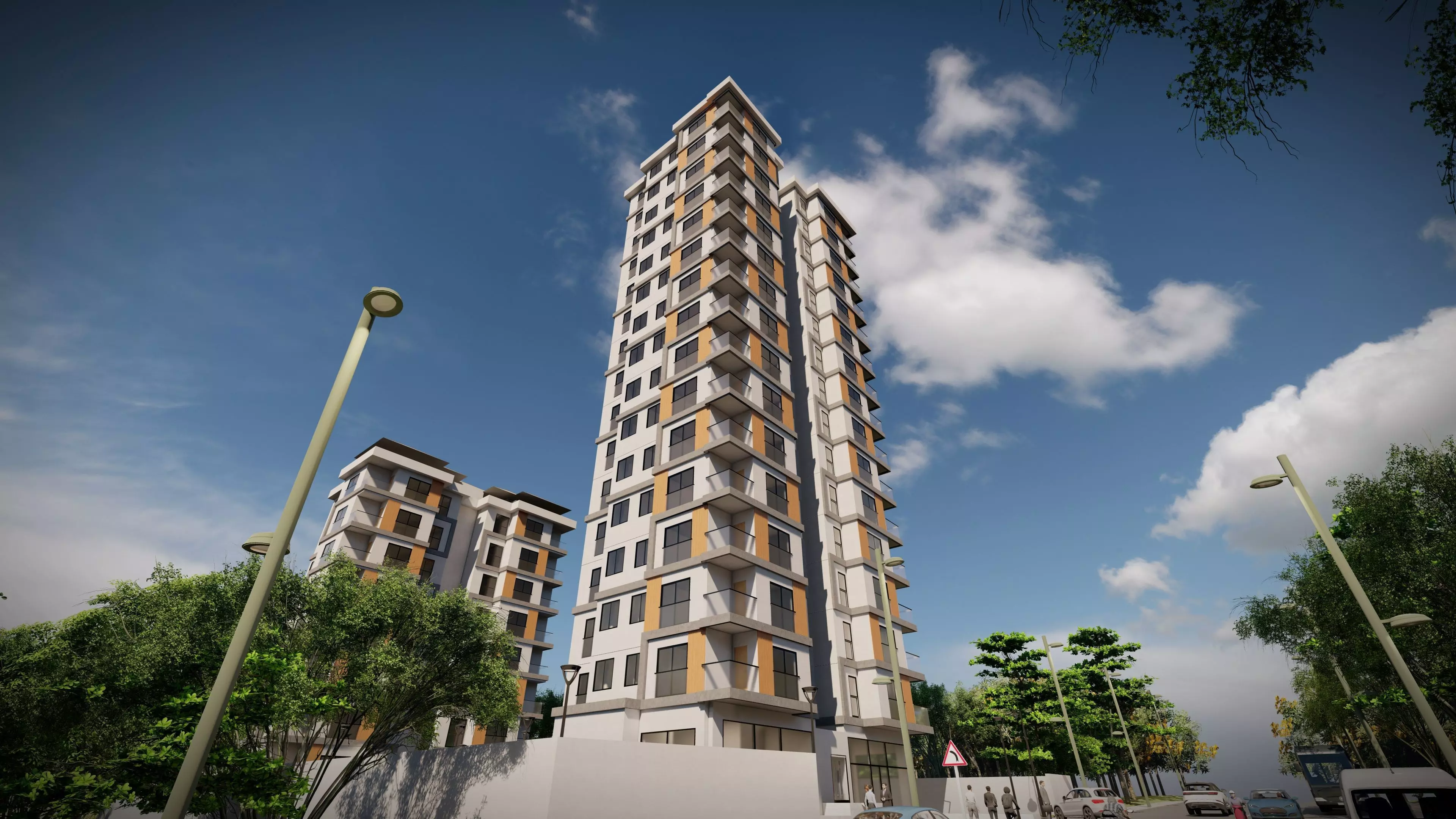 Apartment building 3D model_0