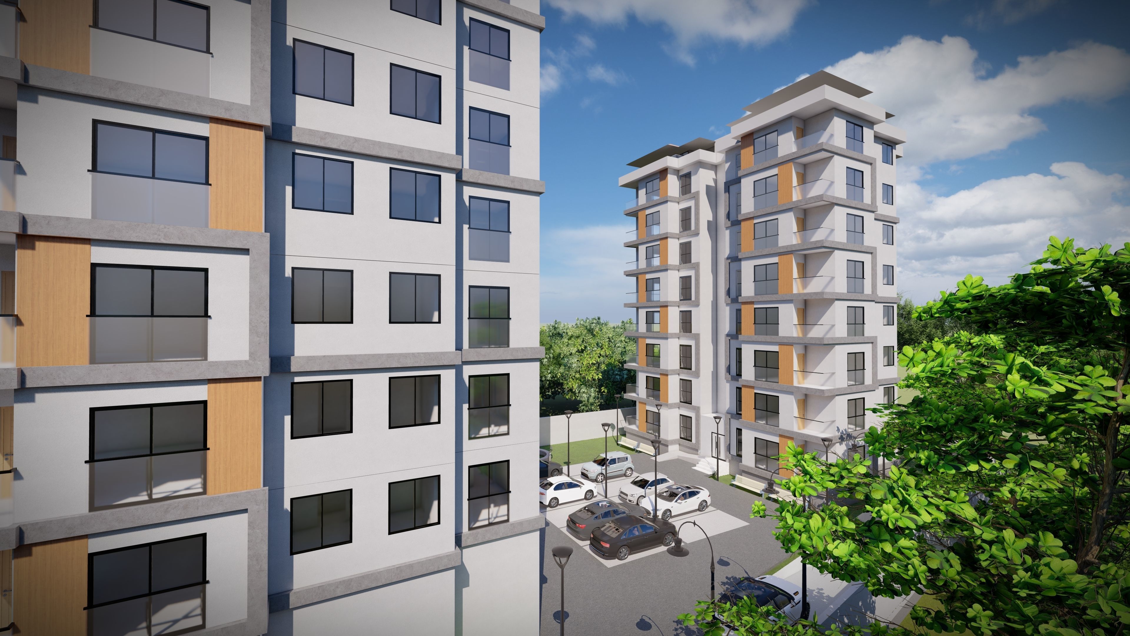 Apartment building 3D model_1