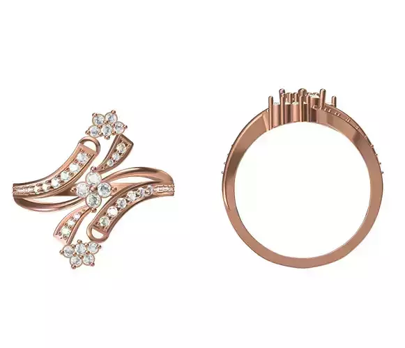 Wedding Engagement Women Ring STL JCD Details