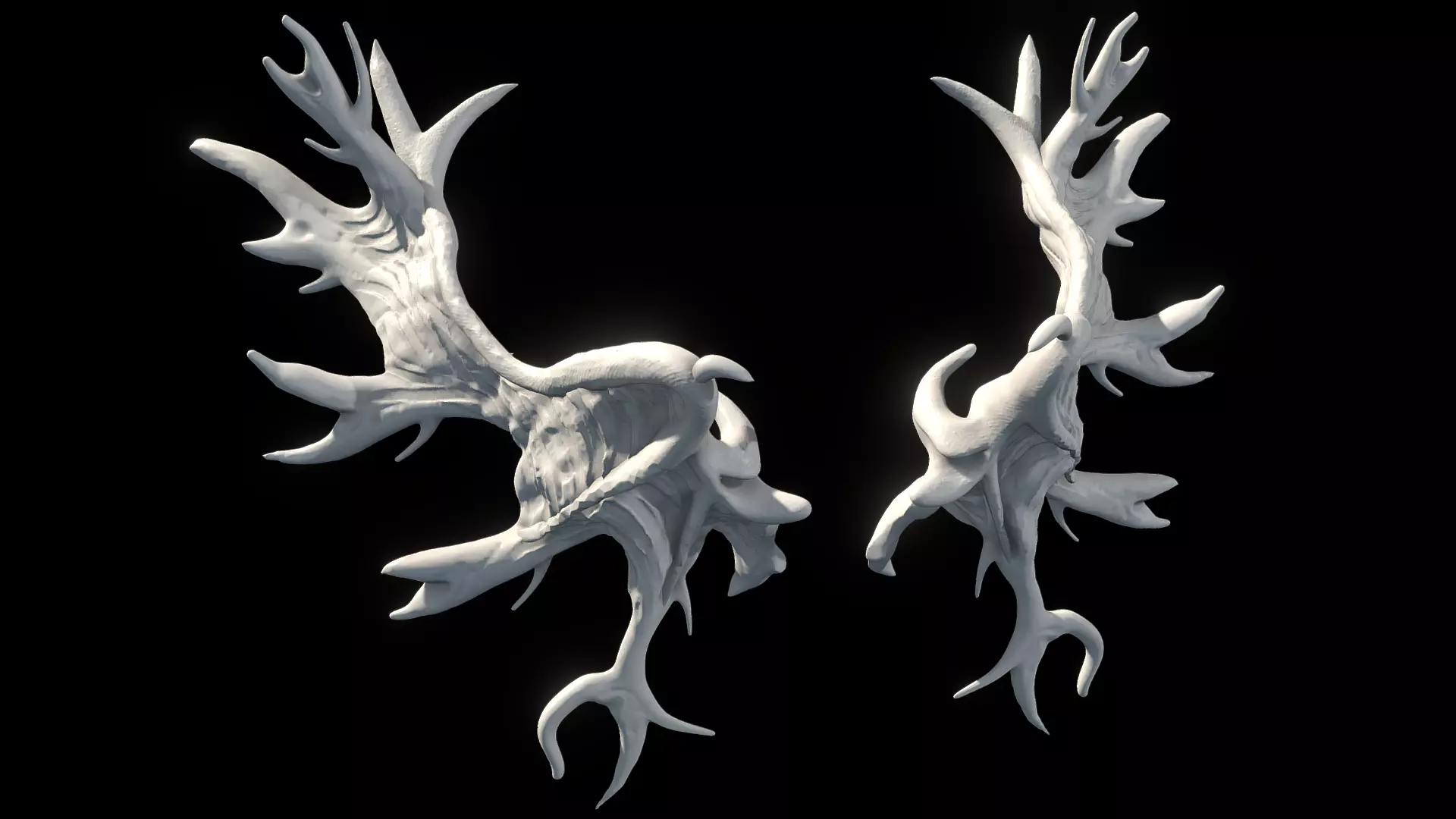 Demon or Dragon Spiky Wings 3D model