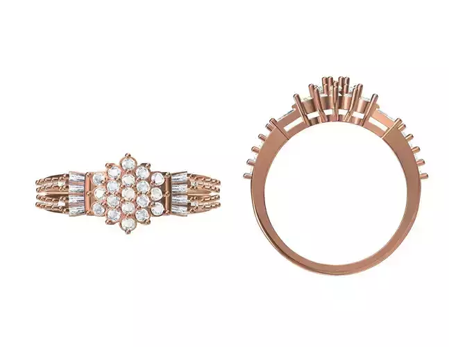 Wedding Engagement Women Ring STL JCD Details